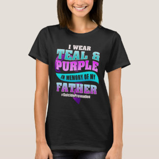 Camiseta Prevención del suicidio para padre Cinta púrpura V