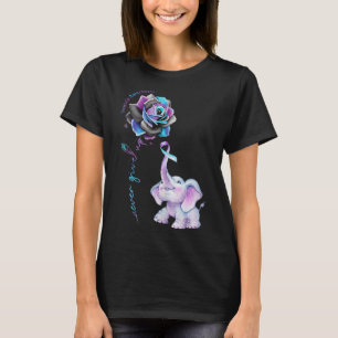 Camiseta Prevención suicida Conciencia Flor Elefante Ribbo