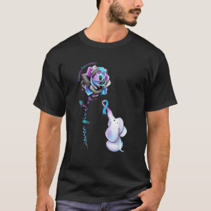 Camiseta Prevención suicida Conciencia Flor Elefante Ribbo