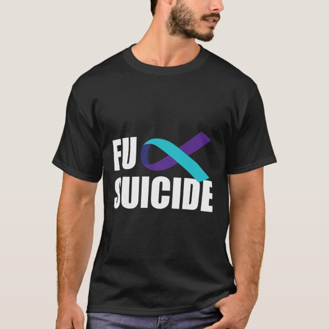 Camiseta Prevención suicida de suicidio en la cinta de segu (Anverso)