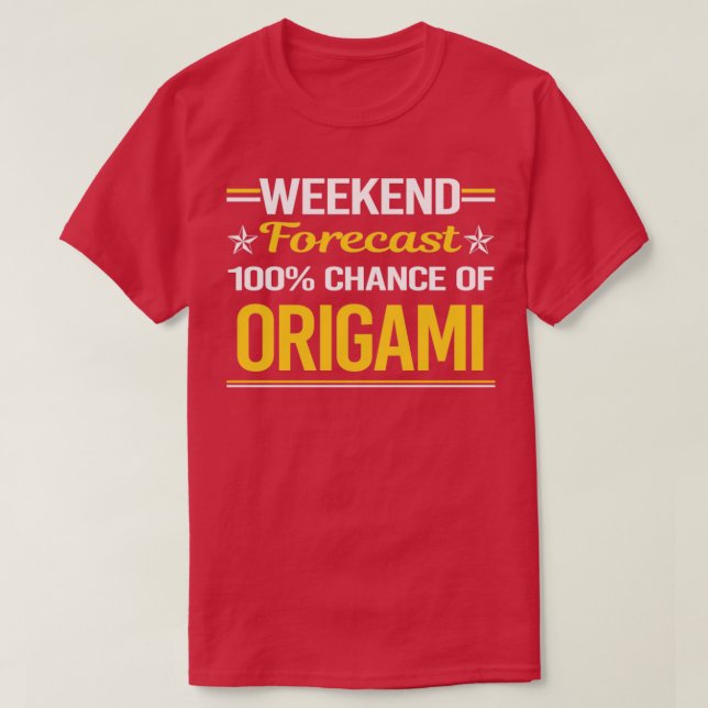 Camiseta Previsión de fin de semana 100 Origami (Diseño del anverso)