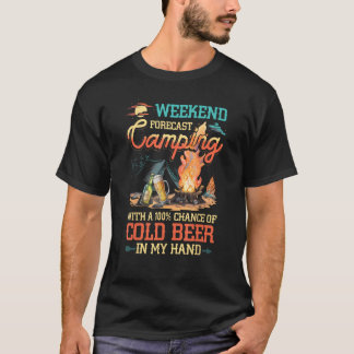 Camiseta Previsión de fin de semana de camping 100 posibili