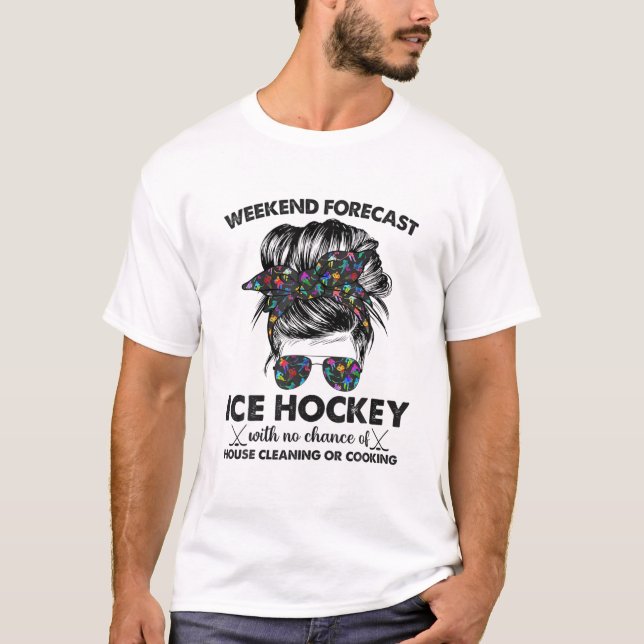 Camiseta Previsión De Fin De Semana Hockey Sobre Hielo Sin  (Anverso)
