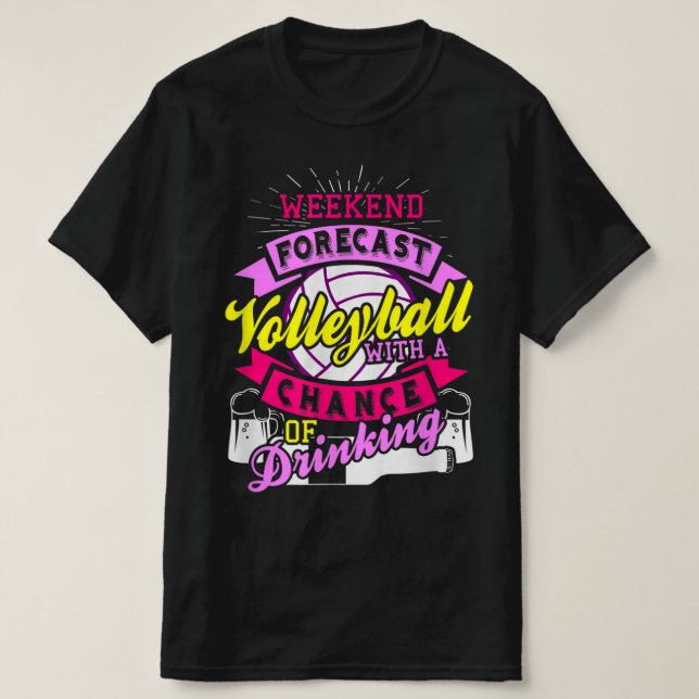 Camiseta Previsión de fin de semana voleibol con posibilida (Diseño del anverso)