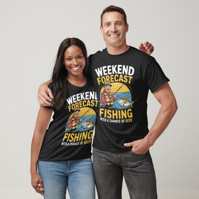 Camiseta Previsión de la cerveza de pesca (Unisexo)