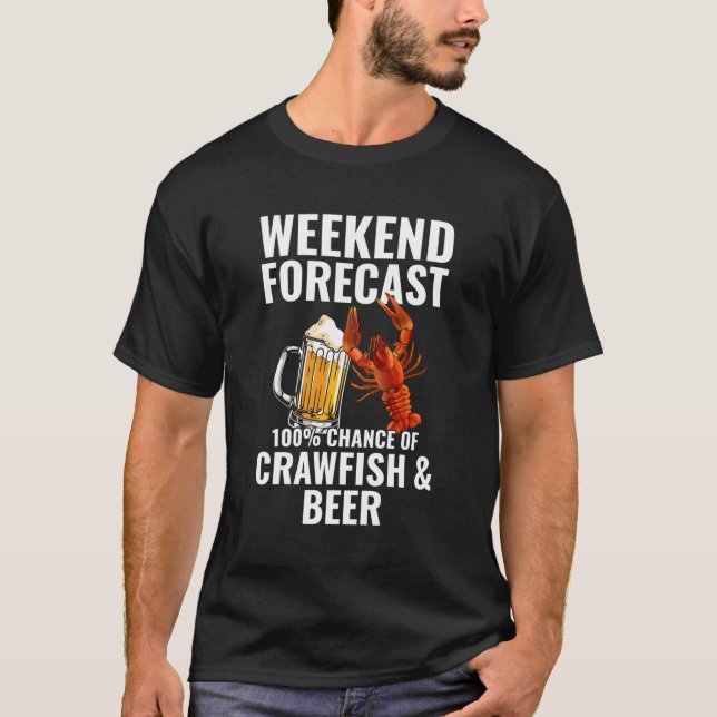 Camiseta Previsión De Langostinos Y Langostinos De Cerveza (Anverso)