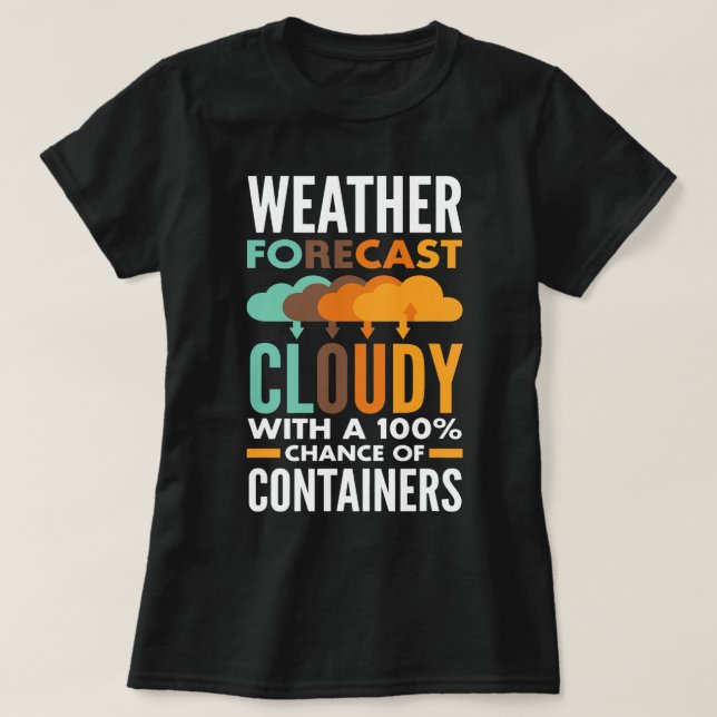 Camiseta Previsión meteorológica de Cloud Computing de DevO (Diseño del anverso)