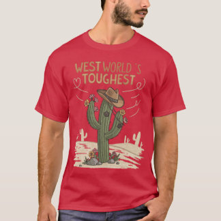 Camiseta Prickly Partner The Toughest Cactus Cowboy in the 