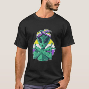 Camiseta Pride Alien LGBTQ Enby Non-Binary