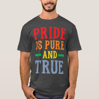 Camiseta Pride Is Pure And True LGBTQ Rights Rainbow Pride 