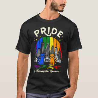 Camiseta Pride of Minneapolis City Minnesota Rainbow Flag