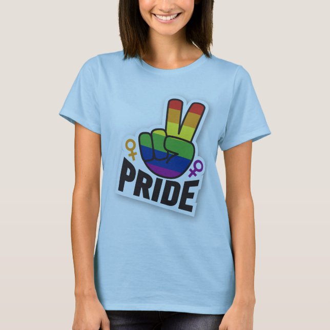 Camiseta Pride Paz mujeres azules (Anverso)