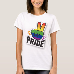 Camiseta Pride Paz mujeres blancas