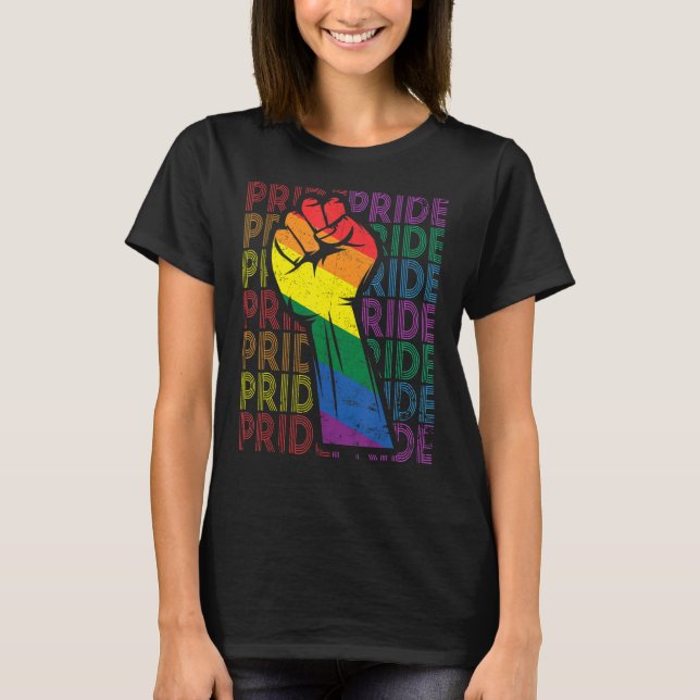 Camiseta Pride Poder Primero Lgbt Mes Tragedia Lesbiana Gay (Anverso)
