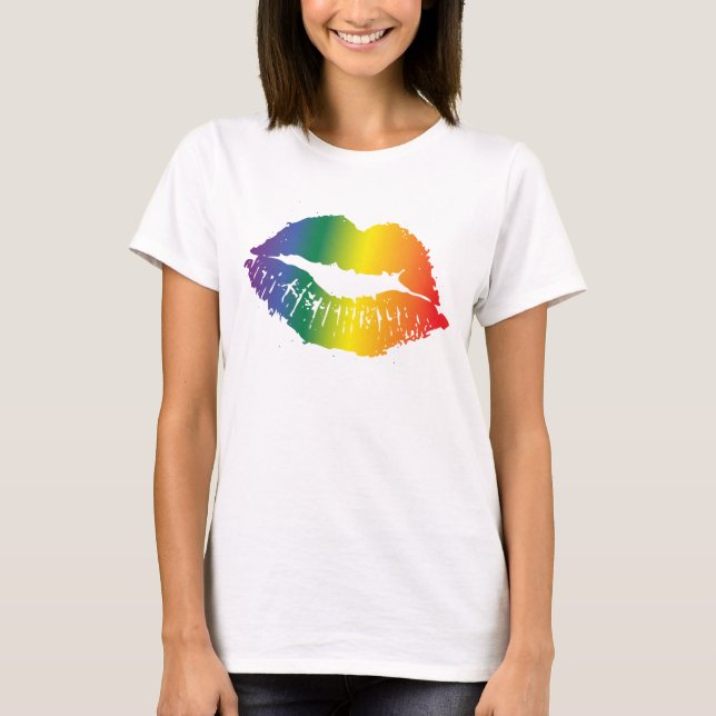 Camiseta Pride Rainbow Lips (Anverso)