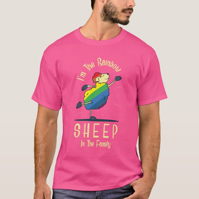 Camiseta Pride Rainbow Sheep of the Family (Anverso)