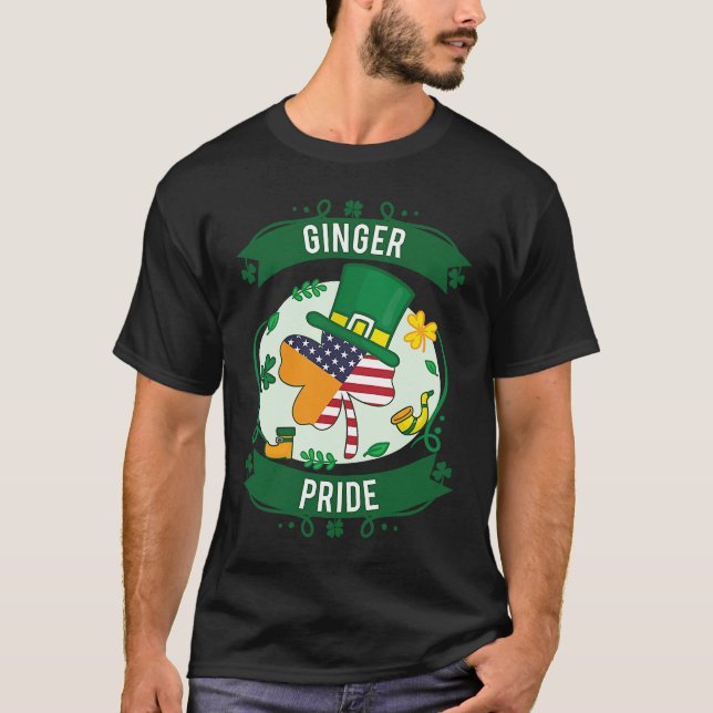 Camiseta Pride Red Beard Redhead Ginger Bearded Shamrock Pa (Anverso)