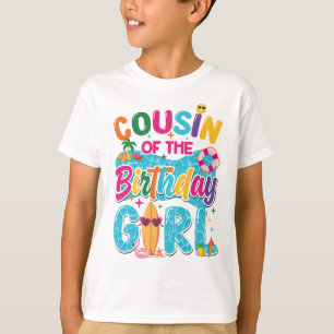 Camiseta Prima de la chica cumpleañera Fiesta en la piscina