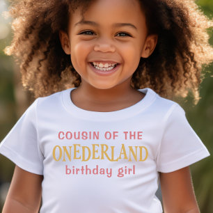 Camiseta Prima de la cumpleañera Alicia en el país de las m