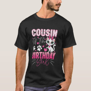 Camiseta Prima de la gata del cumpleaños Familia Coincidenc
