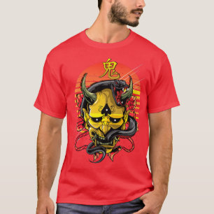 Camiseta Prima de máscara de Demonio Amarillo Oni