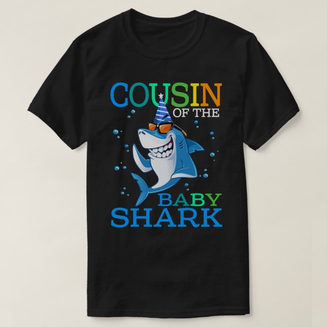 Camiseta PRIMA Del Bebé El Hermano Tiburón De Cumpleaños Sh (Diseño del anverso)