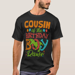 Camiseta PRIMA Del Niño De Cumpleaños Rawr Dinosaur