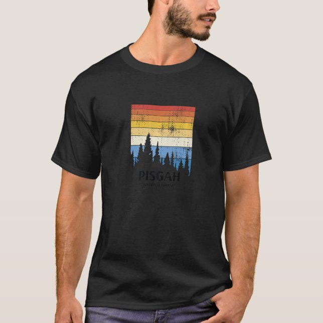 Camiseta Prima forestal nacional Retro Pisgah (Anverso)