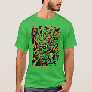 Camiseta Primal Sight Bosque Oscuro Cráneo Árbol G