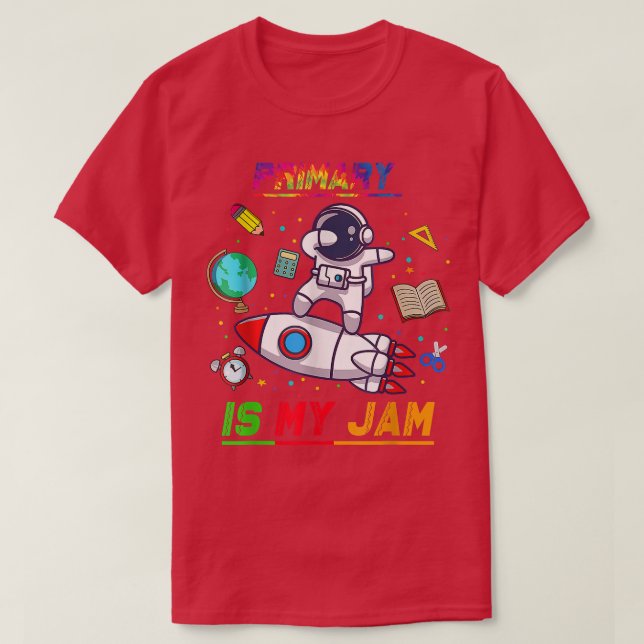 Camiseta Primaria: mi astronauta de nuevo al explor escolar (Diseño del anverso)