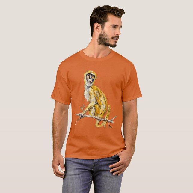 Camiseta Primate Proclivity Monkey Shirt Men's Orange  (Anverso completo)