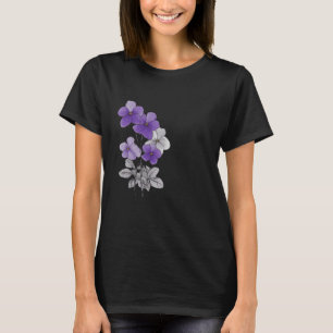 Camiseta Primavera 27 flores, dibujo de líneas, minimalista