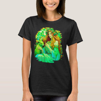 Camiseta Primavera Celta de Ostara en Art Nouveau