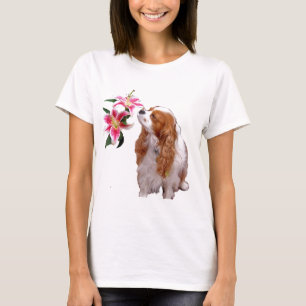 Camiseta Primavera con un Cavalier King Charles Spaniel