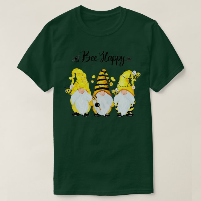 Camiseta Primavera de Bee Happy Bee Gnome (Diseño del anverso)