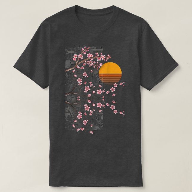 Camiseta Primavera de flores japonesas Sakura Cherry Blosss (Diseño del anverso)