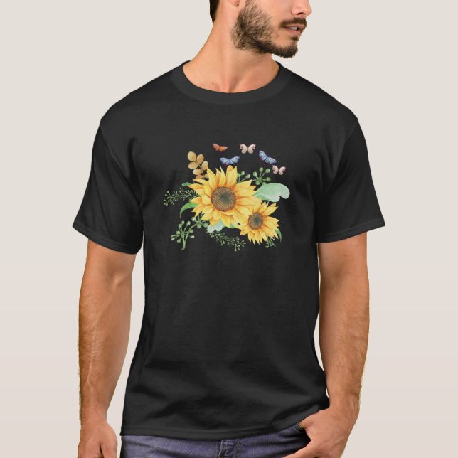 Camiseta primavera de girasol (Anverso)