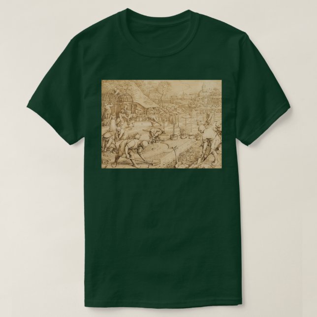 Camiseta Primavera de Pieter Bruegel, el mayor (Diseño del anverso)