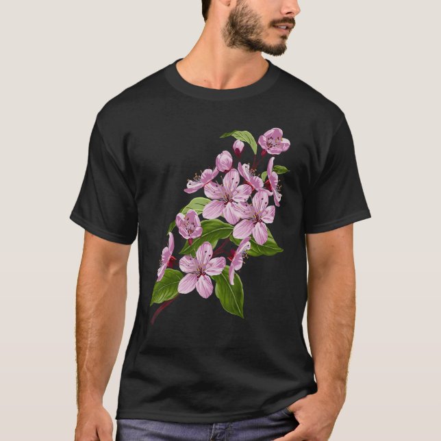 Camiseta Primavera de Sakura florió árbol de flores de cere (Anverso)