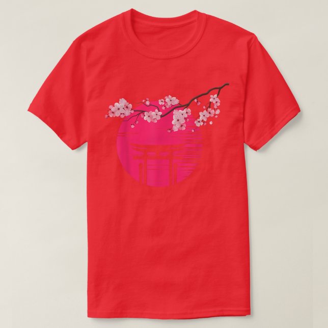 Camiseta Primavera de Sakura florió árbol de flores de cere (Diseño del anverso)
