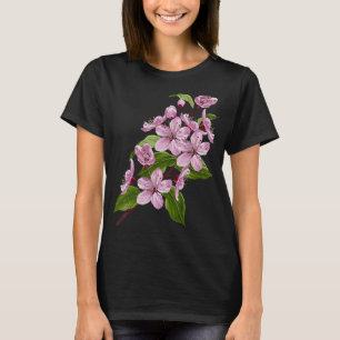 Camiseta Primavera de Sakura florió árbol de flores de cere