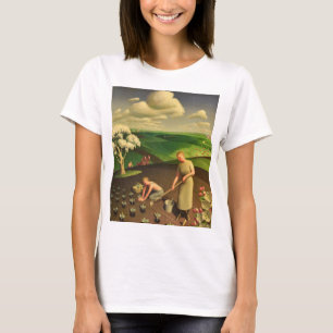 Camiseta Primavera en el país por Grant Wood