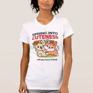 Camiseta Primavera en la atención - Adorable Ilustracion de