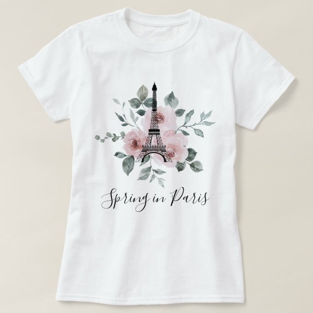 Camiseta Primavera en París - Personalizado de viaje de Chi (Diseño del anverso)