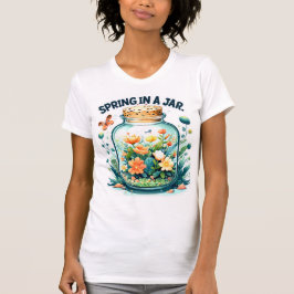 Camiseta Primavera en una jara: Flores florecientes y vibra