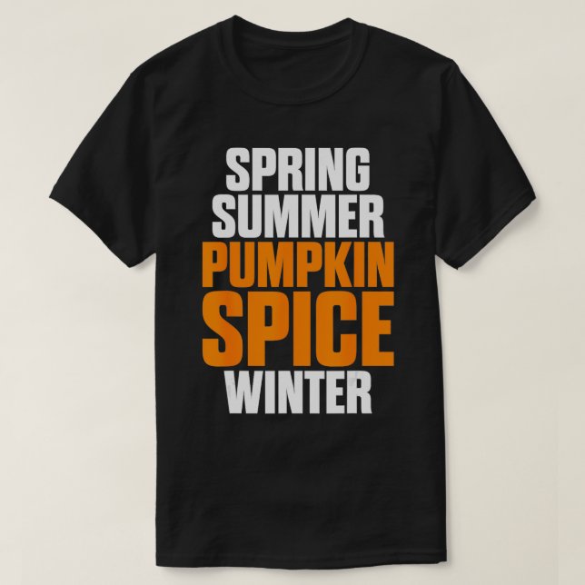 Camiseta Primavera Verano Calabaza Spice invierno Calabaza  (Diseño del anverso)