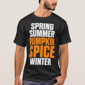 Camiseta Primavera Verano Calabaza Spice invierno Calabaza 