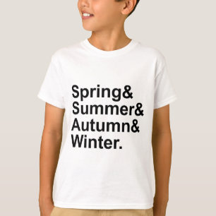 Camiseta Primavera Verano Otoño Invierno Cuatro Estacione