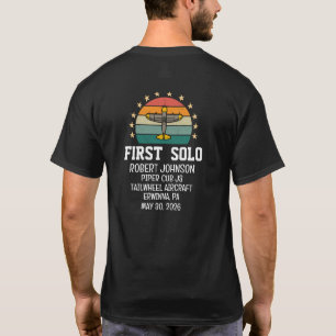 Camiseta Primer avión independiente PILOT Retro personaliza