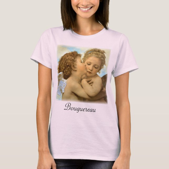 Camiseta Primer beso (detalle de ángel) de Bouguereau (Anverso)